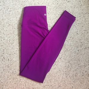 Purple lululemon wunder under leggings
